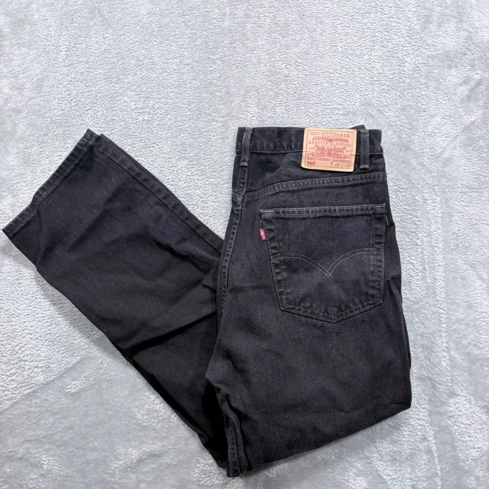 Vintage Y2K Levi's 505 Straight Leg‎ Jeans Mens 40x32 Black Regular Fit Canada